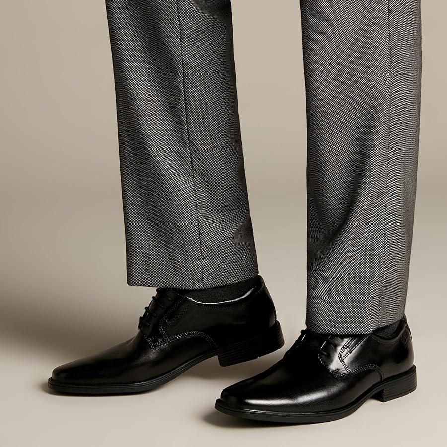 Amazon.com | Clarks Men's Tilden Plain Derby, Black (Black